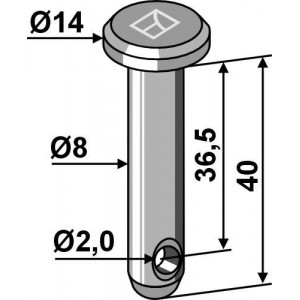 Болт под шплинт