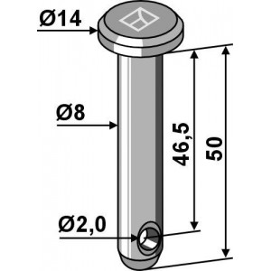 Болт под шплинт