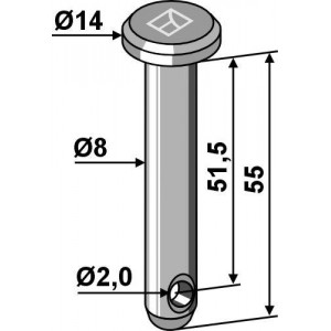 Болт под шплинт