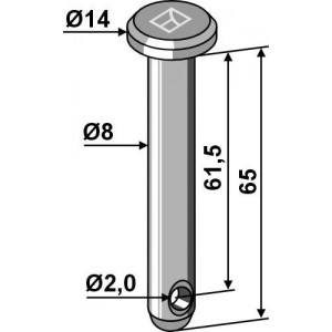 Болт под шплинт