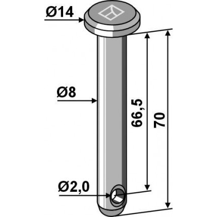 Болт под шплинт