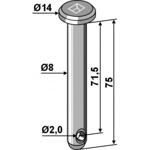 Болт под шплинт