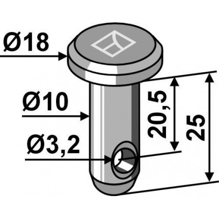 Болт под шплинт