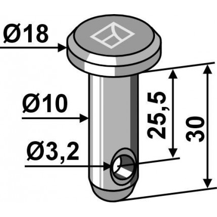 Болт под шплинт
