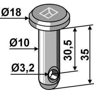 Болт под шплинт