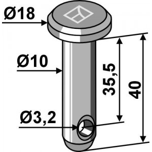 Болт под шплинт