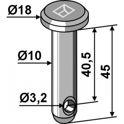 Болт под шплинт