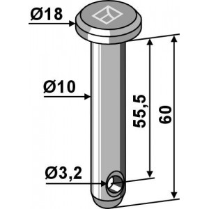 Болт под шплинт
