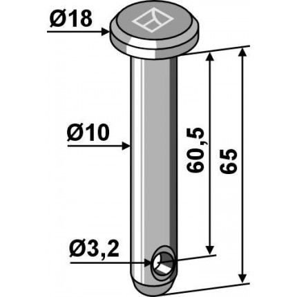 Болт под шплинт