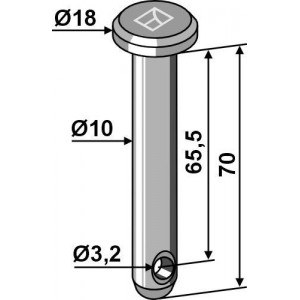 Болт под шплинт