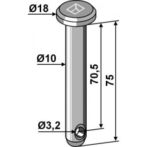Болт под шплинт