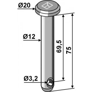 Болт под шплинт