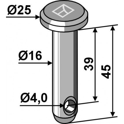Болт под шплинт