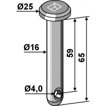 Болт под шплинт