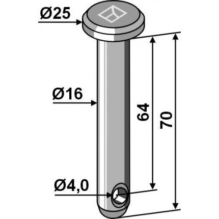 Болт под шплинт