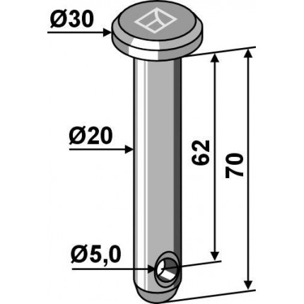 Болт под шплинт