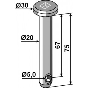 Болт под шплинт