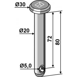 Болт под шплинт