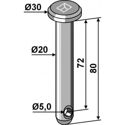 Болт под шплинт