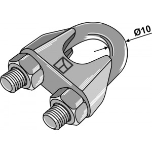 Зажим троса DIN 741 оцинкованный