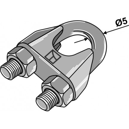 Зажим троса DIN 741 оцинкованный
