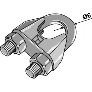 Зажим троса DIN 741 оцинкованный