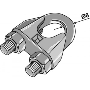 Зажим троса DIN 741 оцинкованный