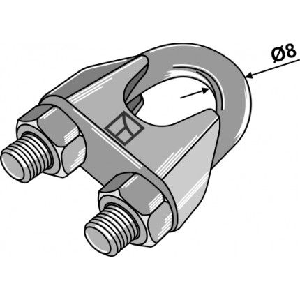 Зажим троса DIN 741 оцинкованный