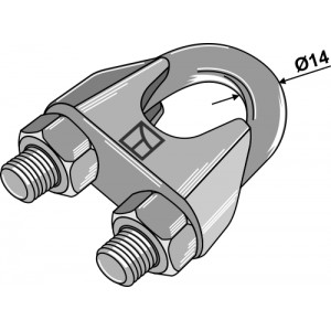 Зажим троса DIN 741 оцинкованный