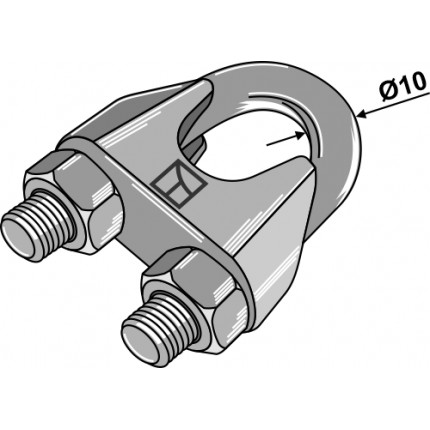 Зажим троса DIN 741 оцинкованный