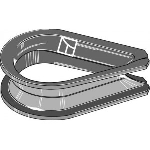 Коушы стального троса с глубокой канавкой, оцинков.