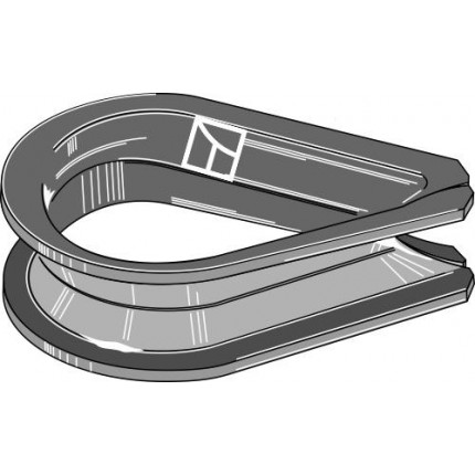 Коушы стального троса с глубокой канавкой, оцинков.