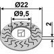 Блокирующая шайба Ø22x2xØ9,5