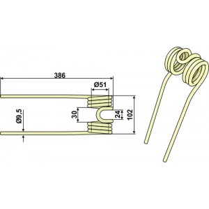 Зуб пружинный