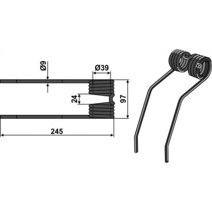 Пружинный зуб