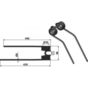 Пружинный зуб - правый