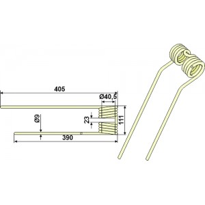 Пружинный зуб - левый