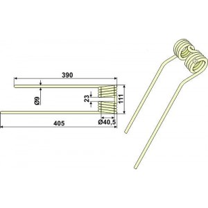 Пружинный зуб - правый
