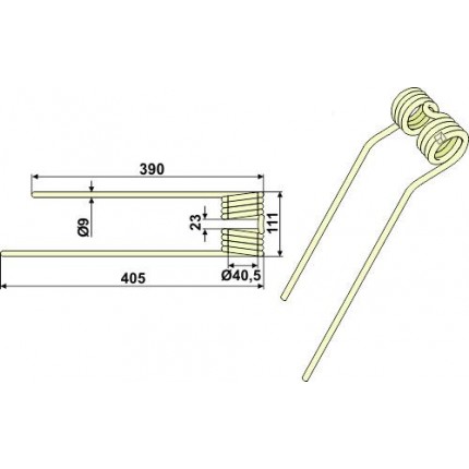 Пружинный зуб - правый