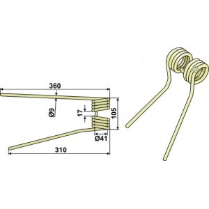 Пружинный зуб - правый