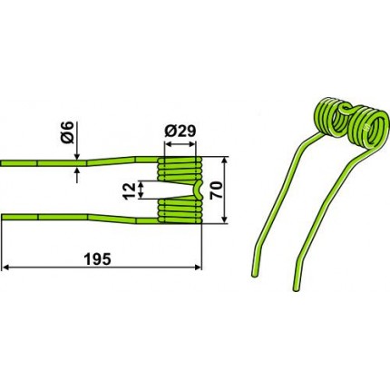 Зуб пружинный