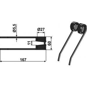 Пружинный зуб