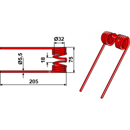 Пружинный зуб