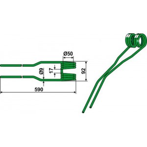 Пружинный зуб