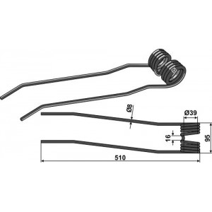 Пружинный зуб - левый