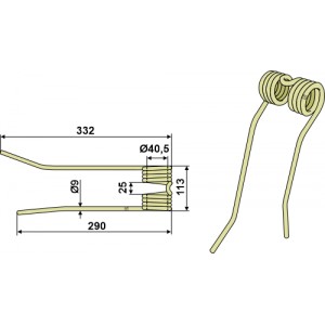 Пружинный зуб - правый