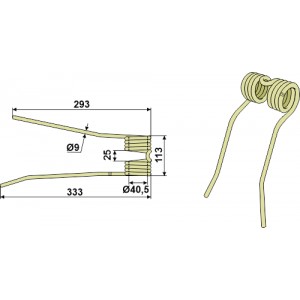 Пружинный зуб - левый