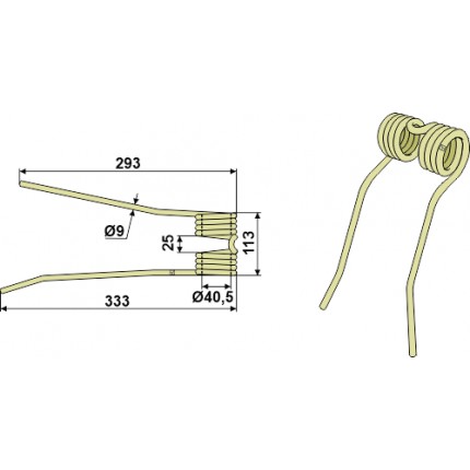 Пружинный зуб - левый