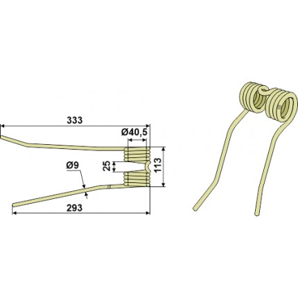 Пружинный зуб - правый