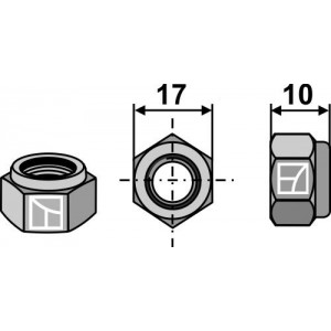 Самозащитная гайка - M10x1,5